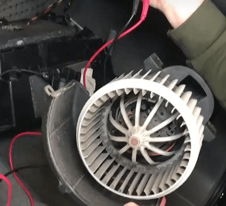 Removed car blower